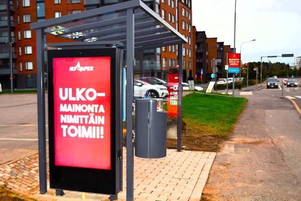 Digitaalinen bussipysäkkimainonta Järvenpäässä